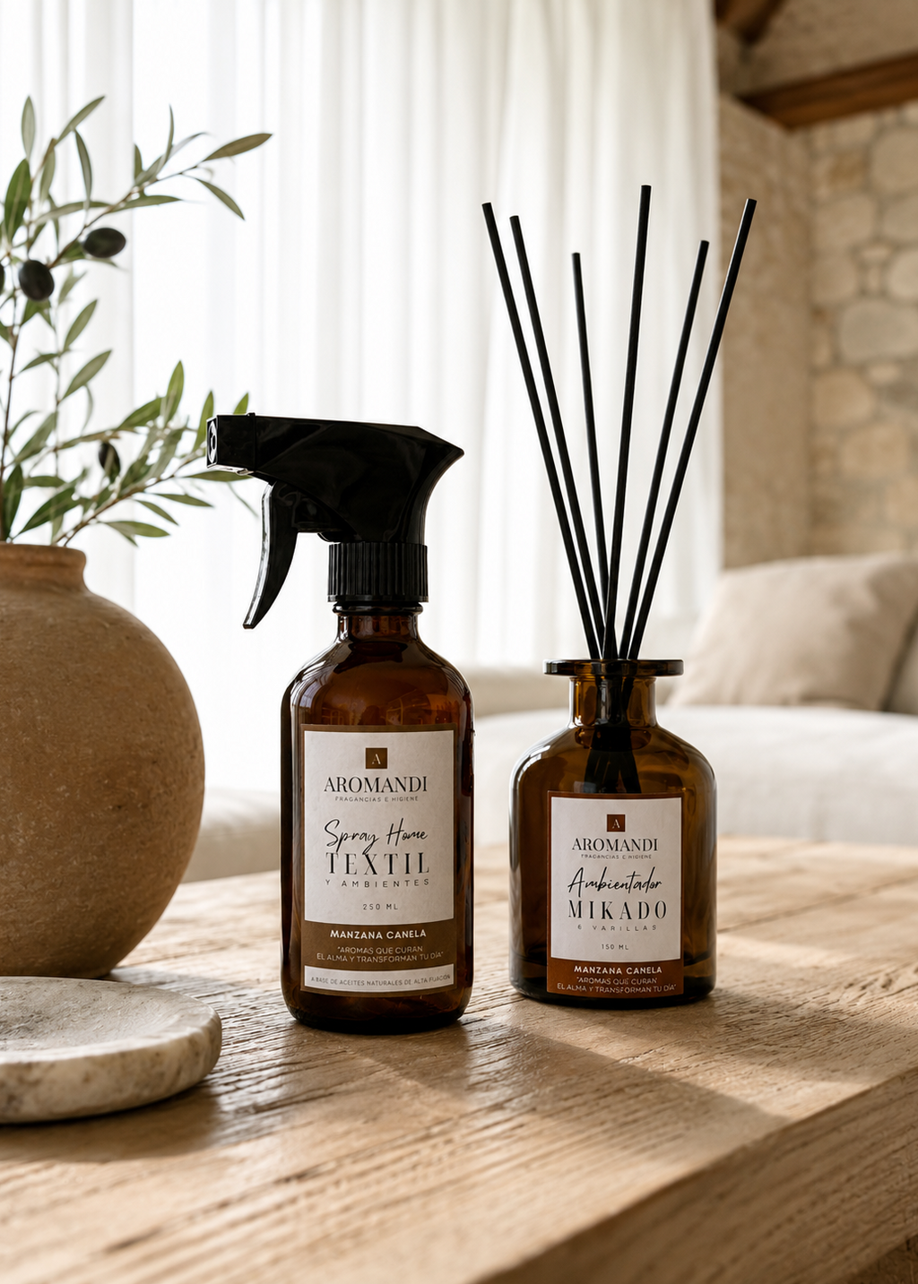 Pack Manzana canela Home spray 250 ml + Mikado 200 ml