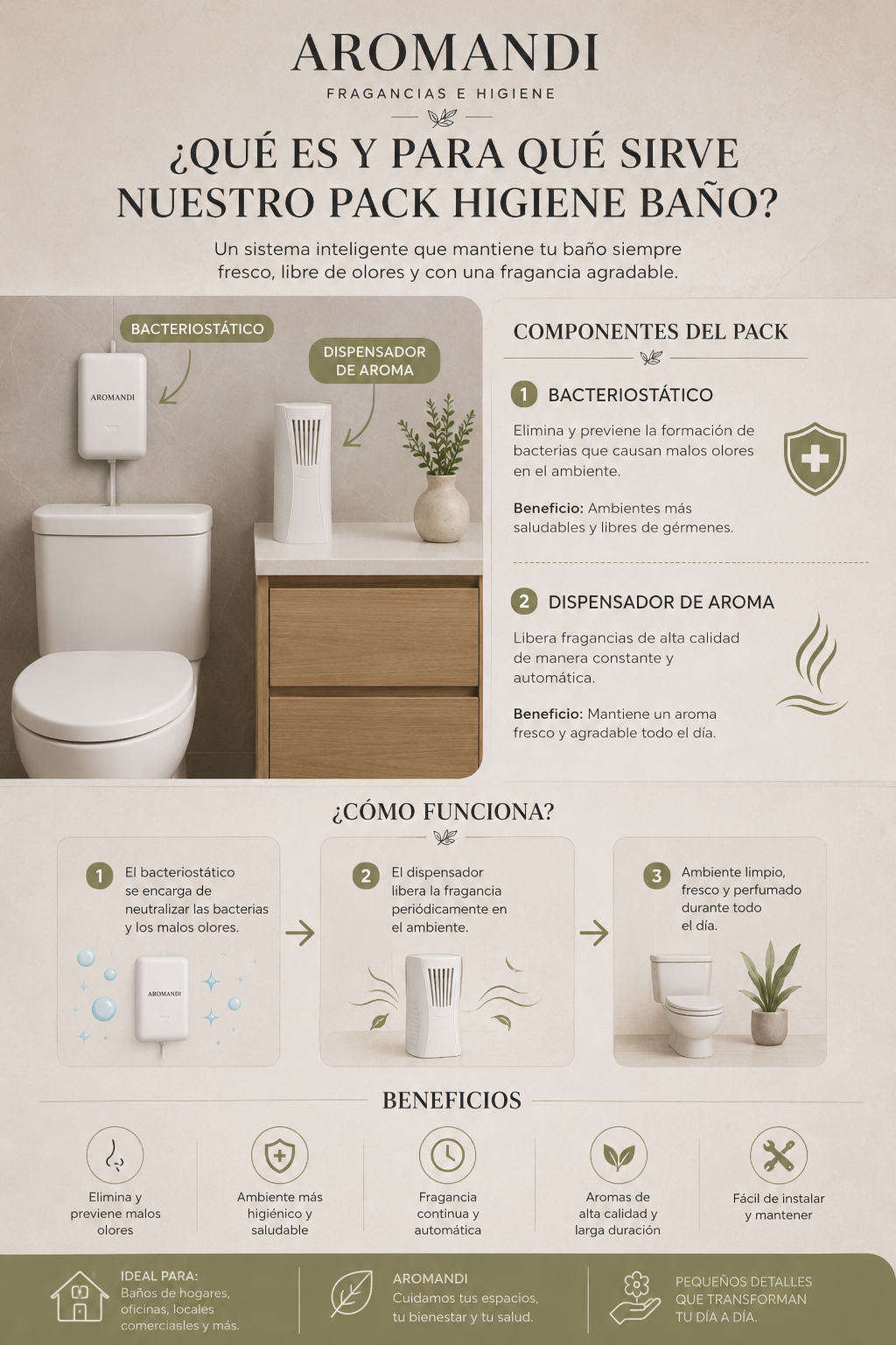 Servicio Mensual Higiene Baño AROMANDI