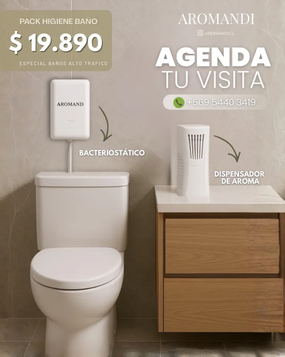 Servicio Mensual Higiene Baño AROMANDI