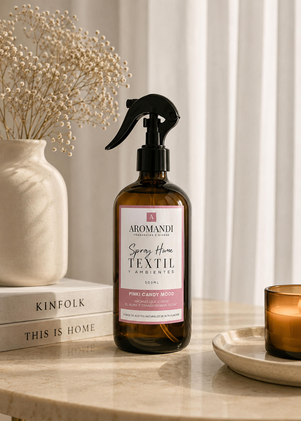 Home Spray Textil y Ambientes – 500 ml - Pinki Candy Mood